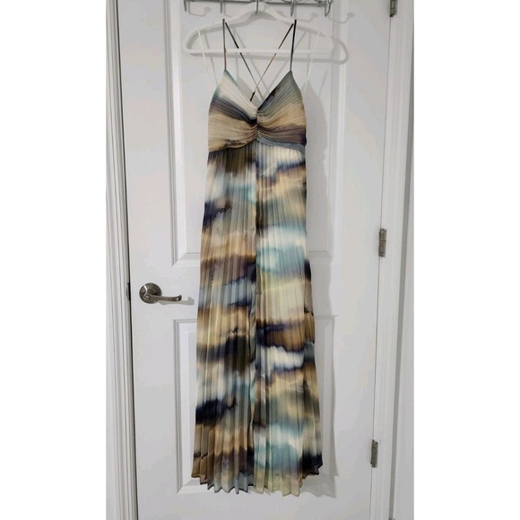 Express Dresses & Skirts - Express Women's Pleated V-Neck Sleeveless Lined Maxi Dress Size XS